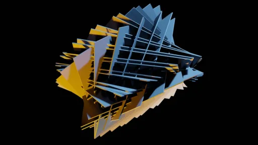 a 3d rendering of a building with multiple levels