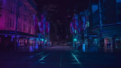 people walking on walkway during nighttime